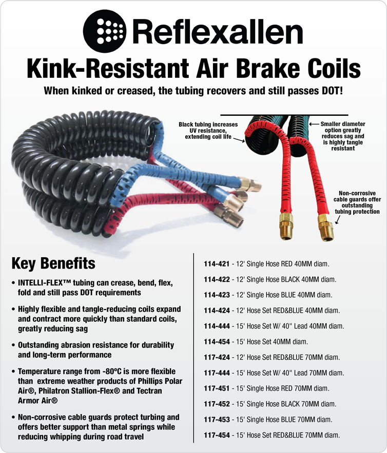 Reflexallen Kink-Resistant Air Brake Coils