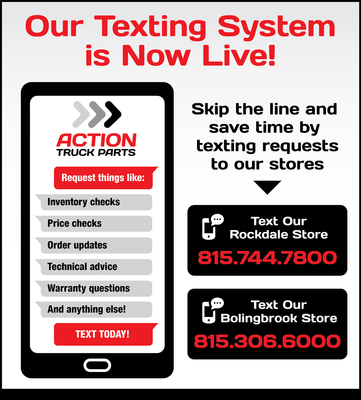 Text Services are Live