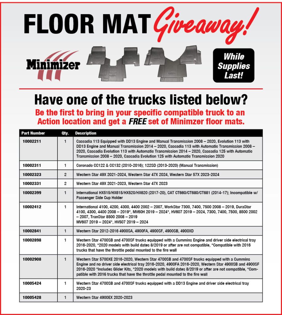 Floor mat giveaway